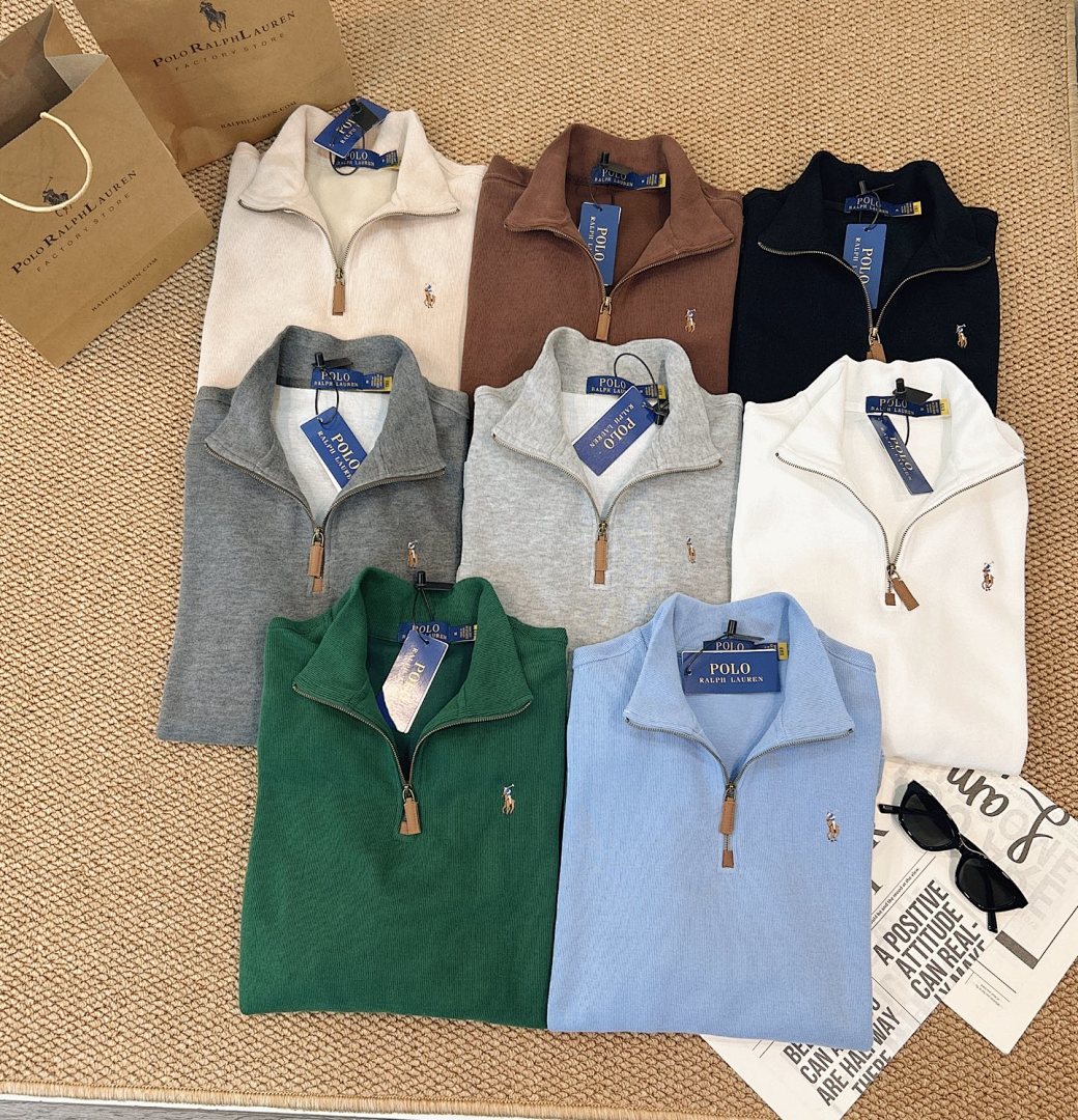 Ralph Lauren Estate-Rib Quarter-Zip Pullover · A2909