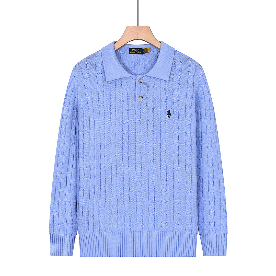 Ralph Lauren Cable-Knit Cotton Polo Sweater · A2569 — תמונה 10