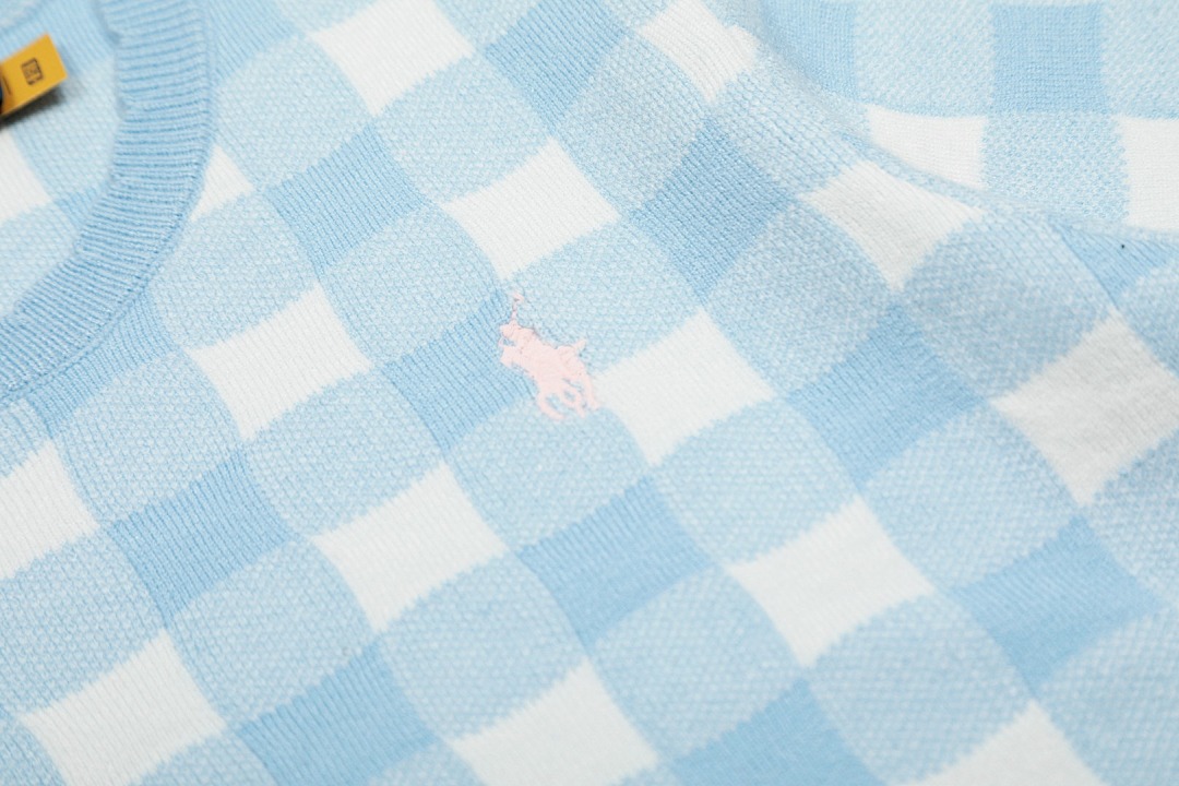 Ralph Lauren Gingham Cotton Short-Sleeve Sweater · A2340 — תמונה 11