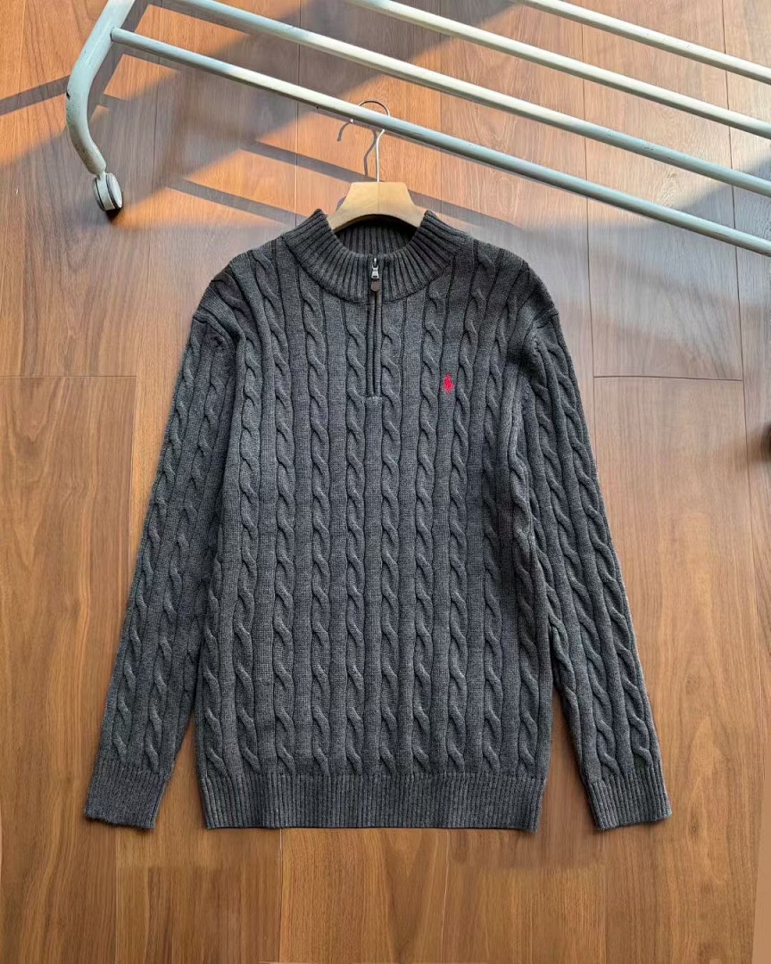 A2593 Rauph Lauren men sweater twist open collar — תמונה 19