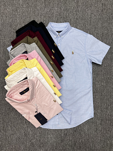 Ralph Lauren Cotton Oxford Short-Sleeve Shirt · A2025