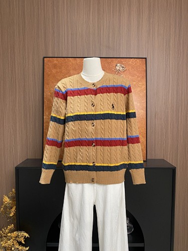 Ralph Lauren Stripe Cable Cardigan · A2780