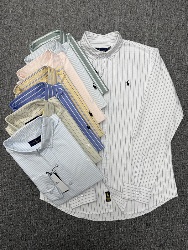 Ralph Lauren Classic Fit Striped Oxford Shirt · A3238