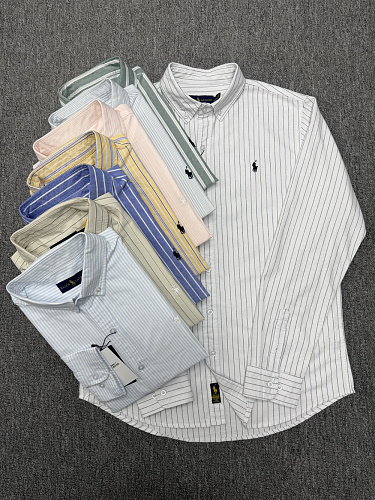 Ralph Lauren Classic Fit Striped Oxford Shirt · A3238