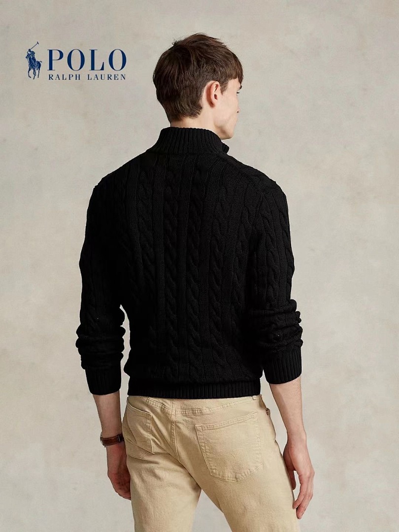 A2593 Rauph Lauren men sweater twist open collar — תמונה 15