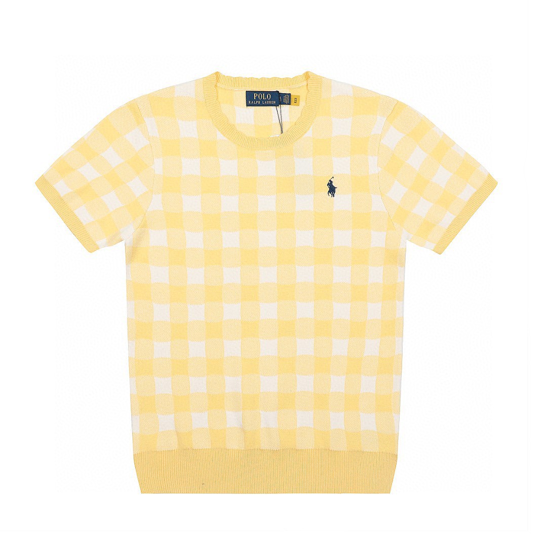 Ralph Lauren Gingham Cotton Short-Sleeve Sweater · A3130 — תמונה 15