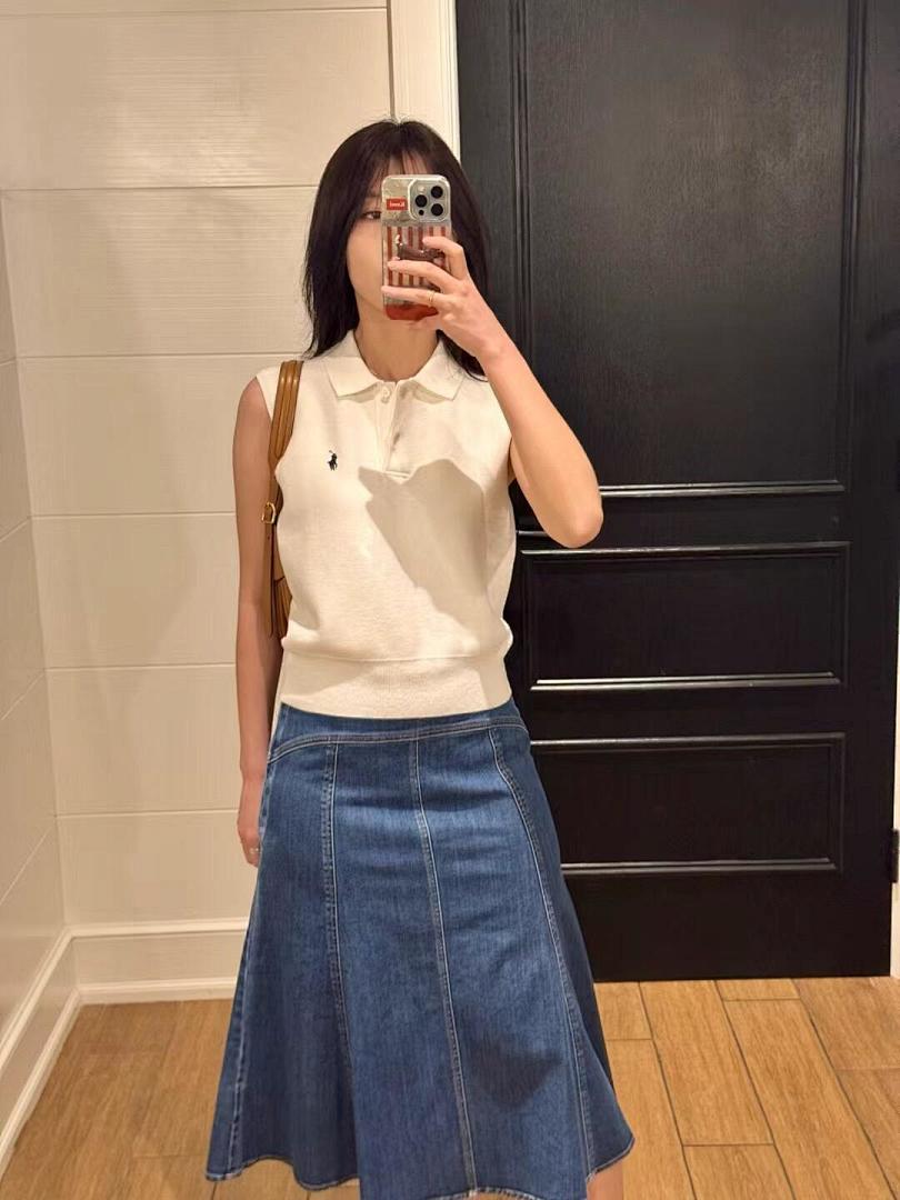 Ralph Lauren Sleeveless Crop Polo Sweater · A2419 — תמונה 3