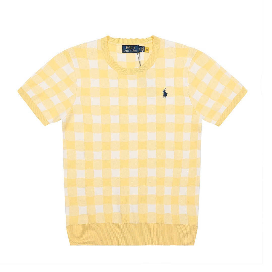 Ralph Lauren Gingham Cotton Short-Sleeve Sweater · A2340 — תמונה 31