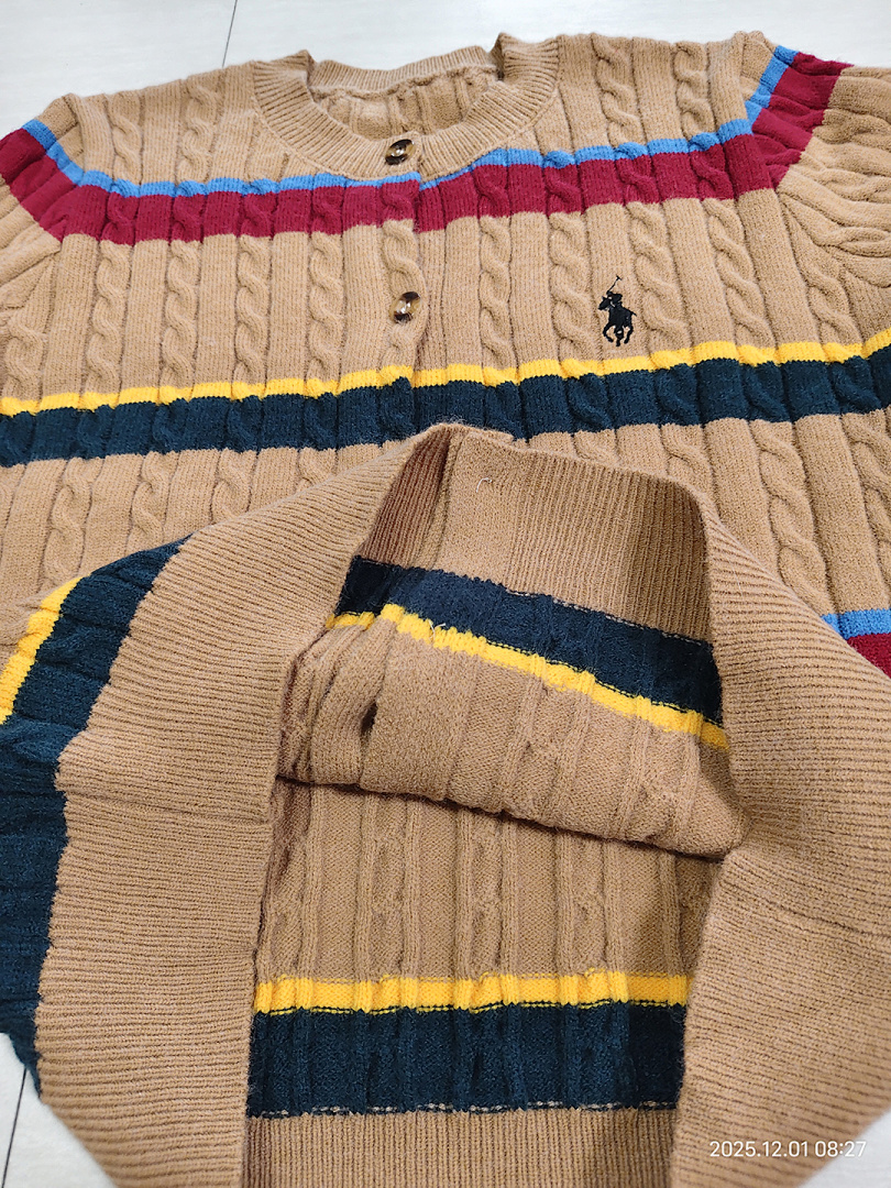 Ralph Lauren Stripe Cable Cardigan · A2780 — תמונה 4