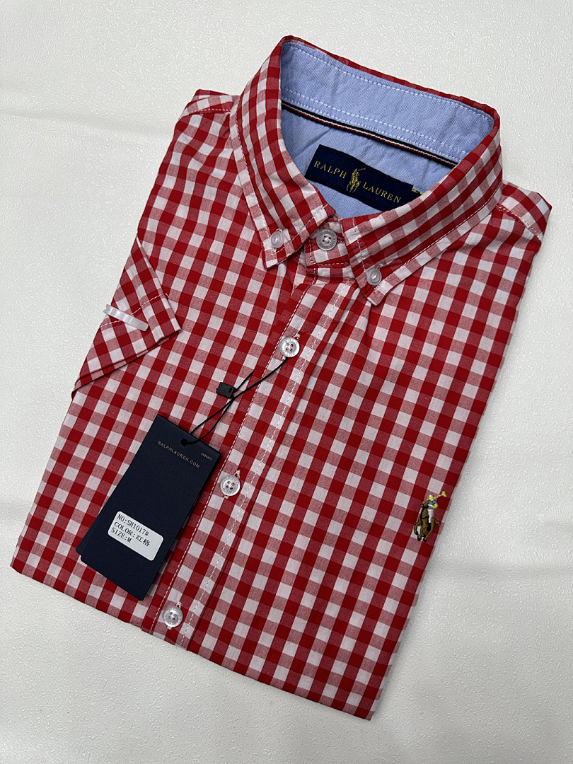 Ralph Lauren Gingham Cotton Madras Camp Shirt · A1971 — תמונה 9