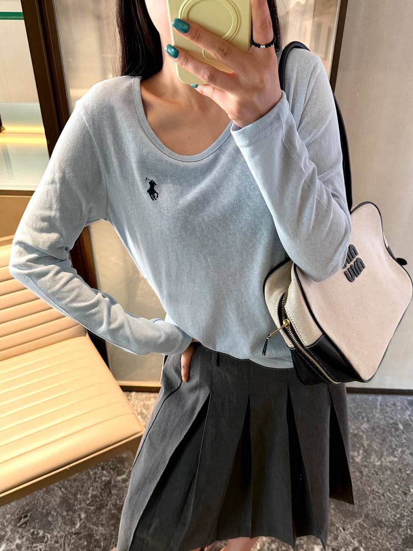 Ralph Lauren Shrunken Fit Jersey Long-Sleeve Tee · A3136 — תמונה 48