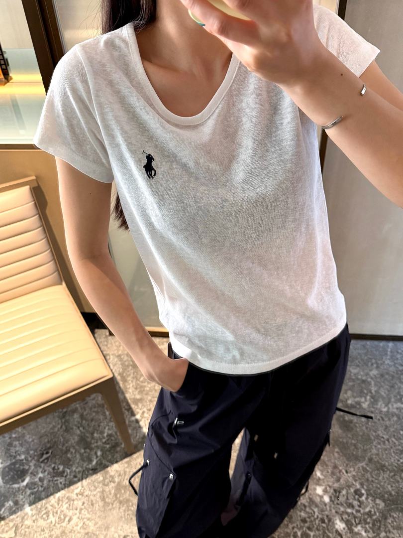 Ralph Lauren Shrunken Fit Jersey Long-Sleeve Tee · A3136 — תמונה 18