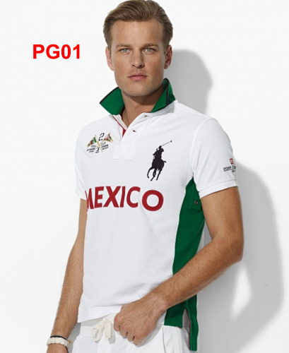 Ralph Lauren Mexico Color Block Pique Polo · A2437