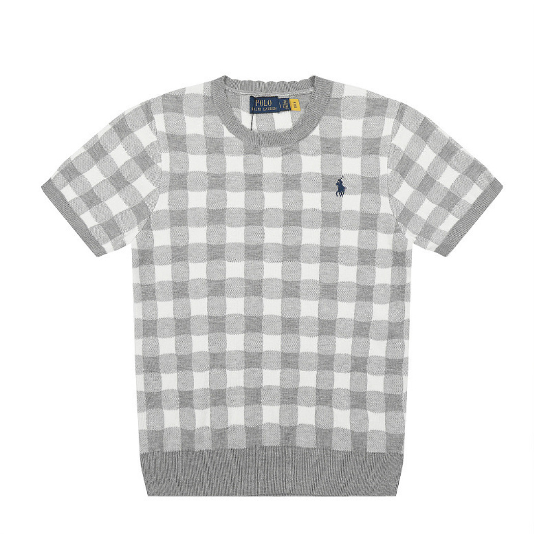 Ralph Lauren Gingham Cotton Short-Sleeve Sweater · A3130 — תמונה 12
