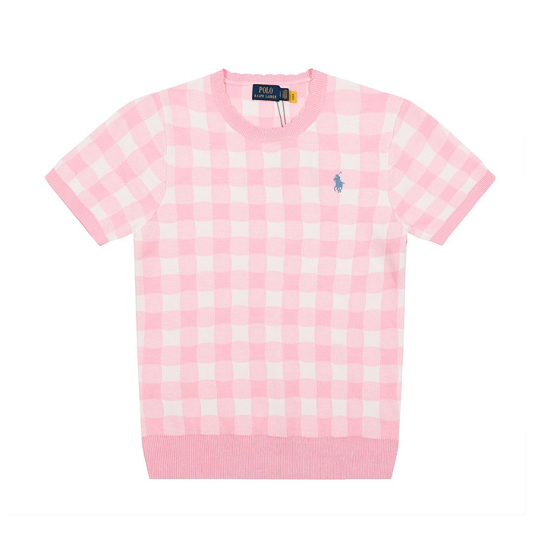 Ralph Lauren Gingham Cotton Short-Sleeve Sweater · A2340 — תמונה 29