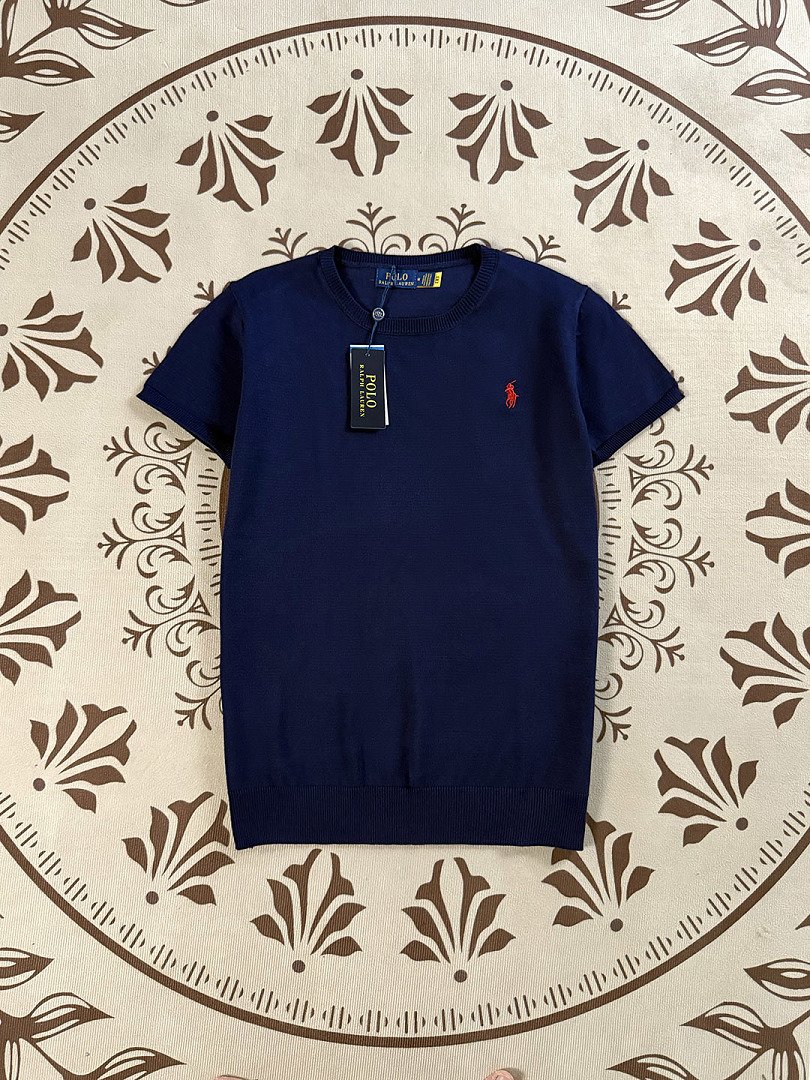 Ralph Lauren Ribbed Cotton Short Sleeve Sweater · A3074 — תמונה 17