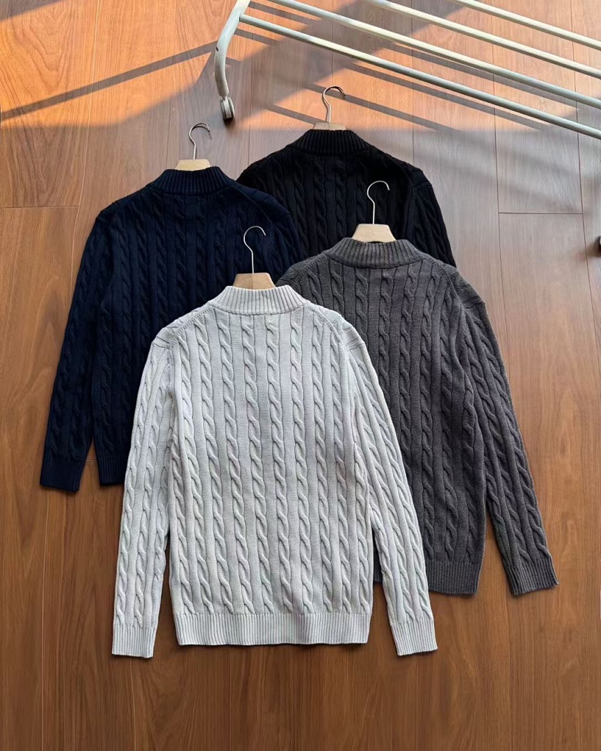 A2593 Rauph Lauren men sweater twist open collar — תמונה 24
