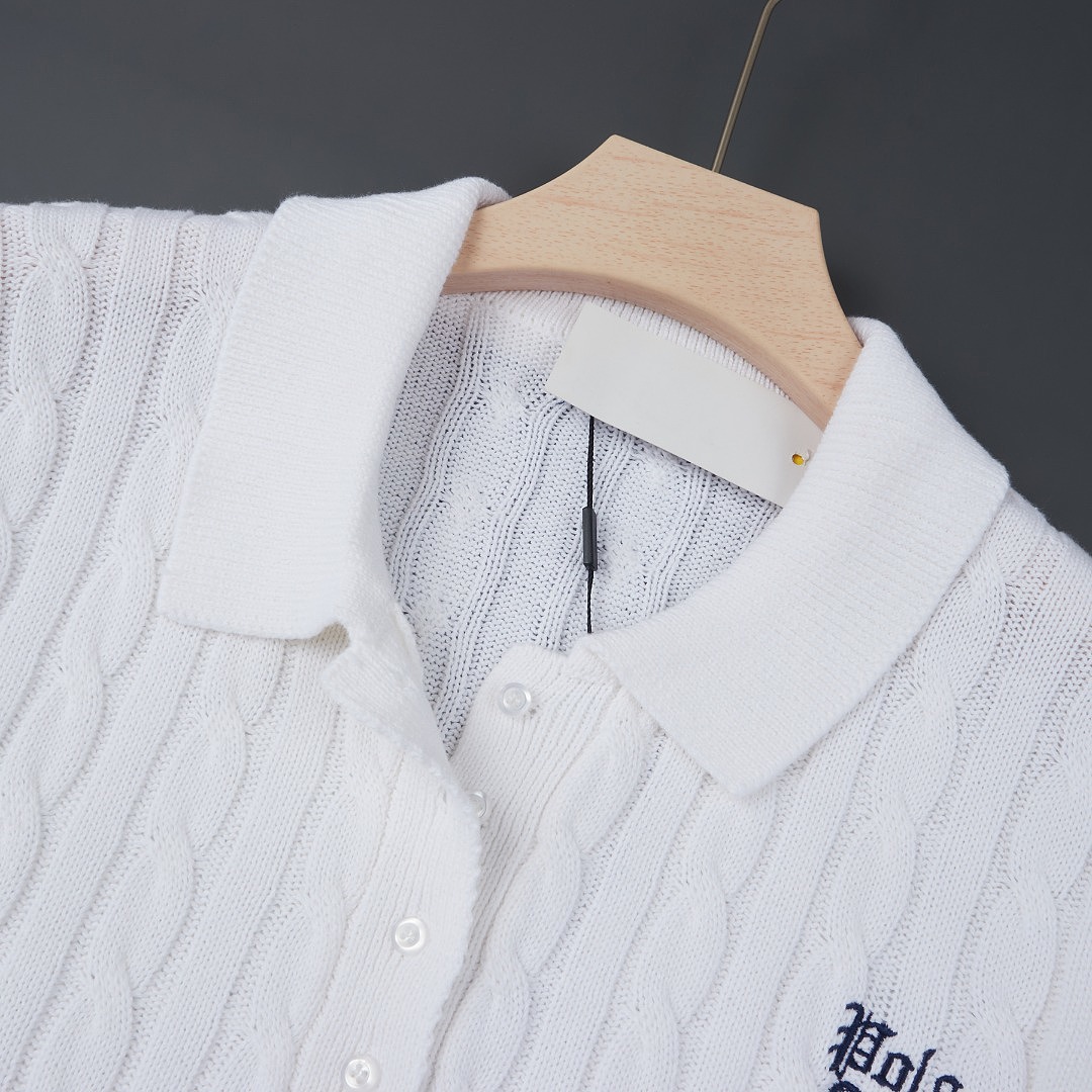 Ralph Lauren US Open Cable-Knit Polo-Collar Sweater · A3448 — תמונה 12