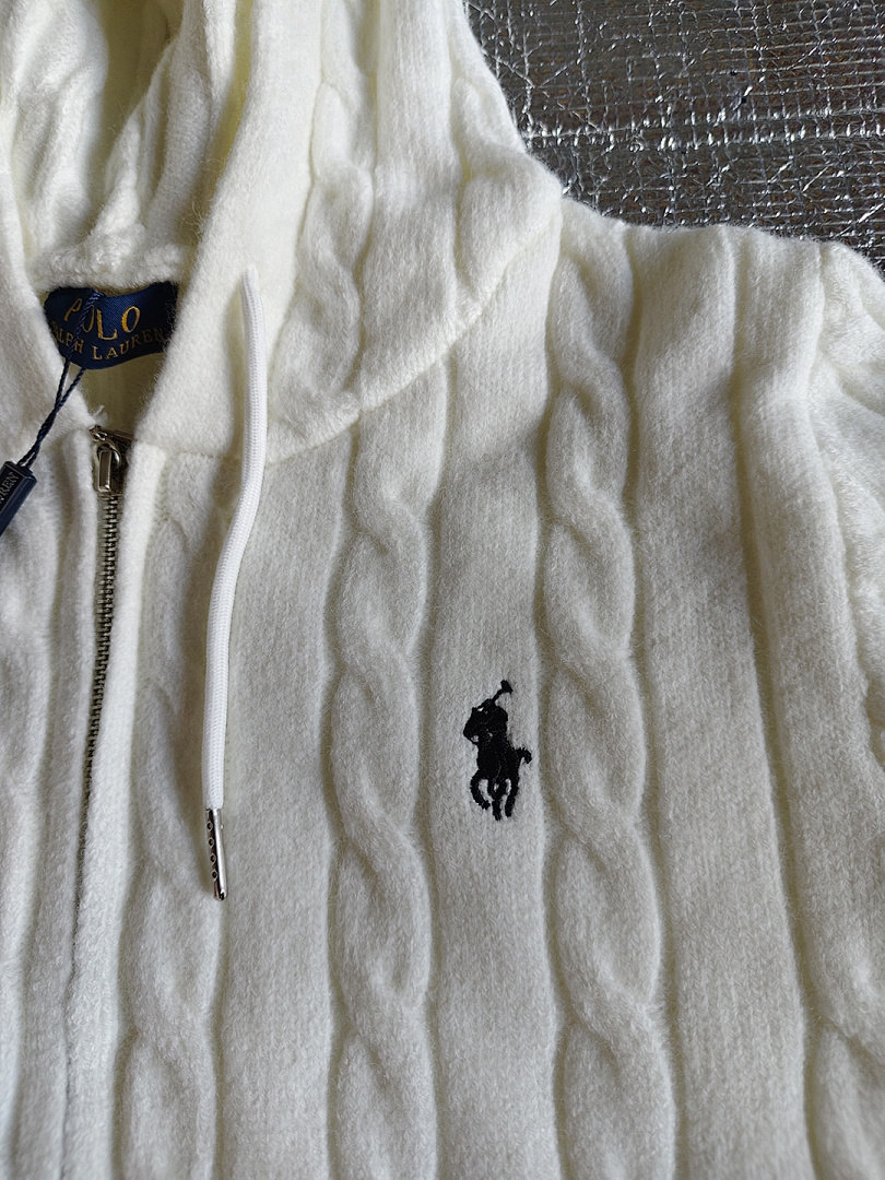 Ralph Lauren Cable-Knit Cotton Full-Zip Hoodie · A2732 — תמונה 10