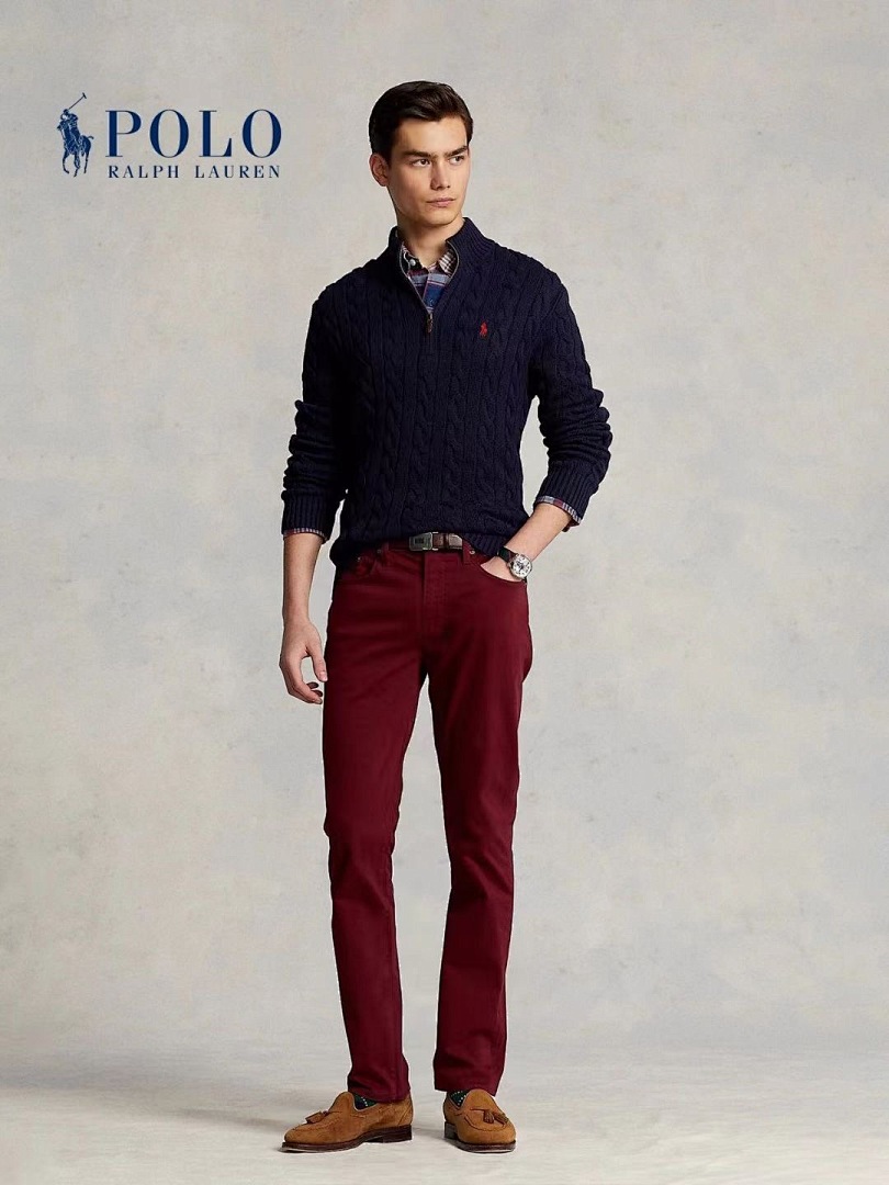 A2593 Rauph Lauren men sweater twist open collar — תמונה 13