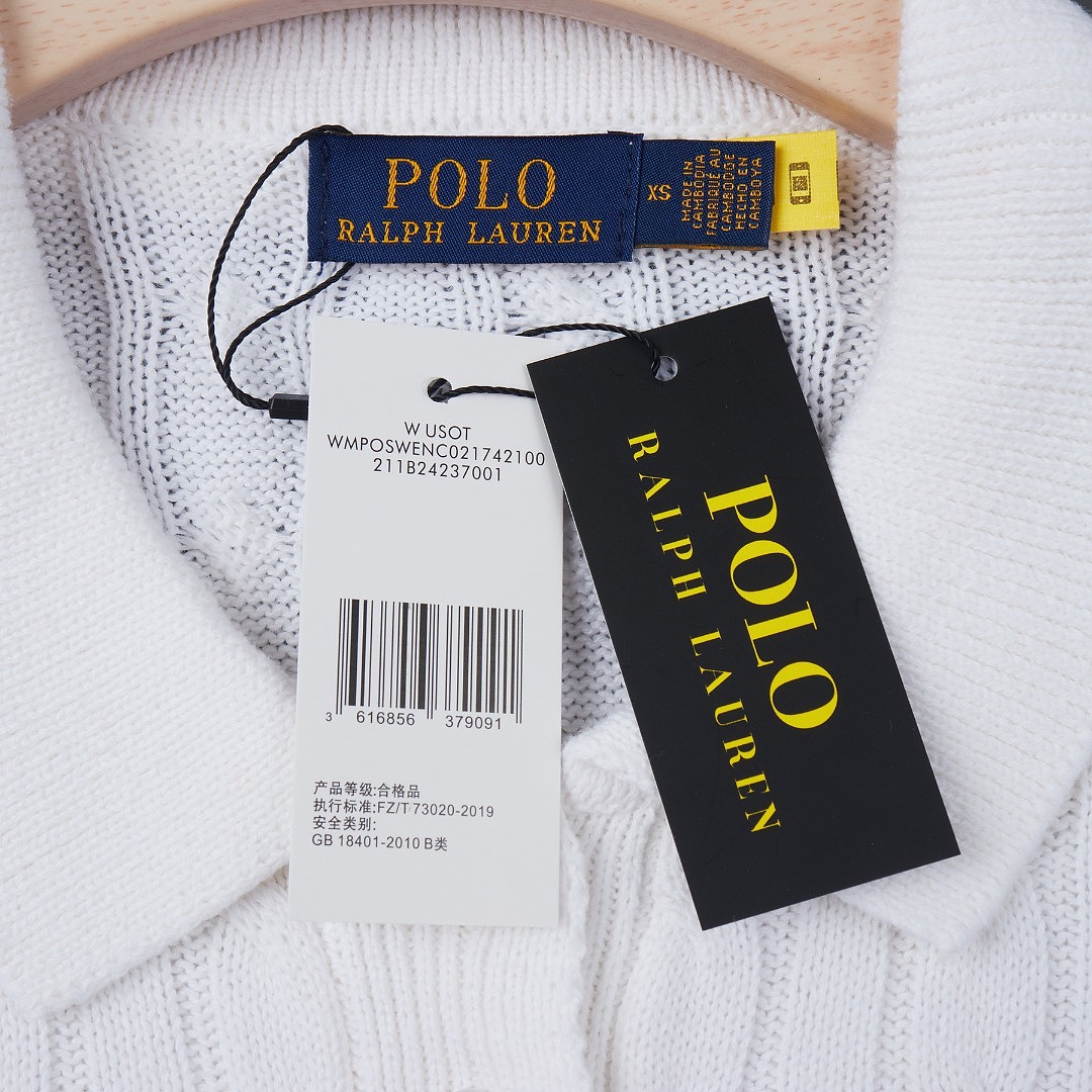 Ralph Lauren US Open Cable-Knit Polo-Collar Sweater · A3448 — תמונה 8