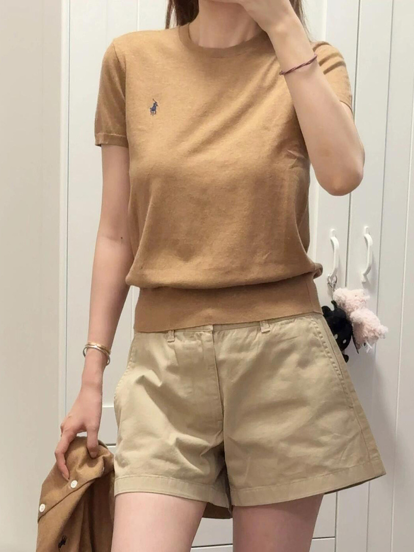 Ralph Lauren Ribbed Cotton Short Sleeve Sweater · A3074 — תמונה 6