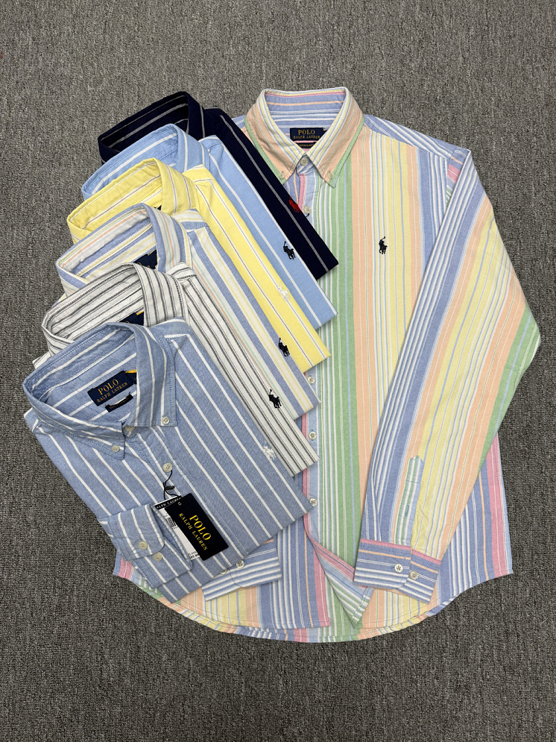Ralph Lauren Classic Fit Striped Oxford Shirt · A3436
