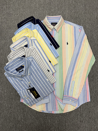 Ralph Lauren Classic Fit Striped Oxford Shirt · A3436
