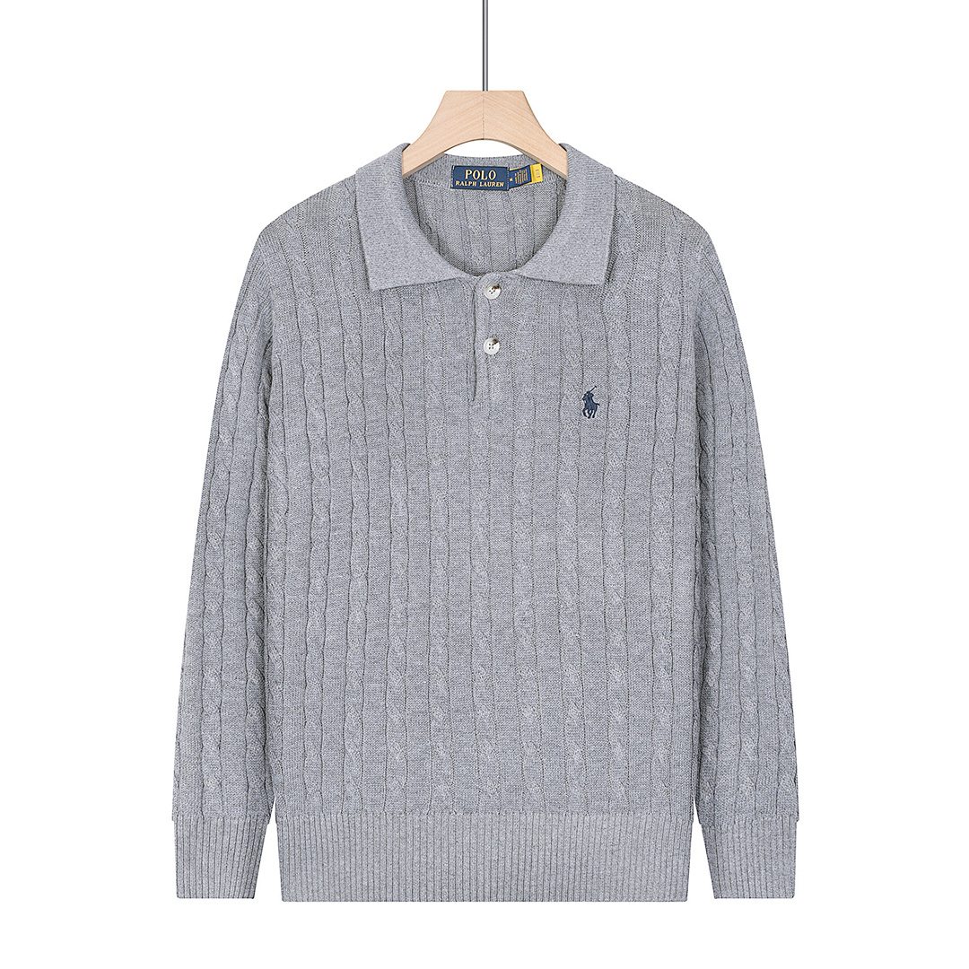 Ralph Lauren Cable-Knit Cotton Polo Sweater · A2569 — תמונה 18