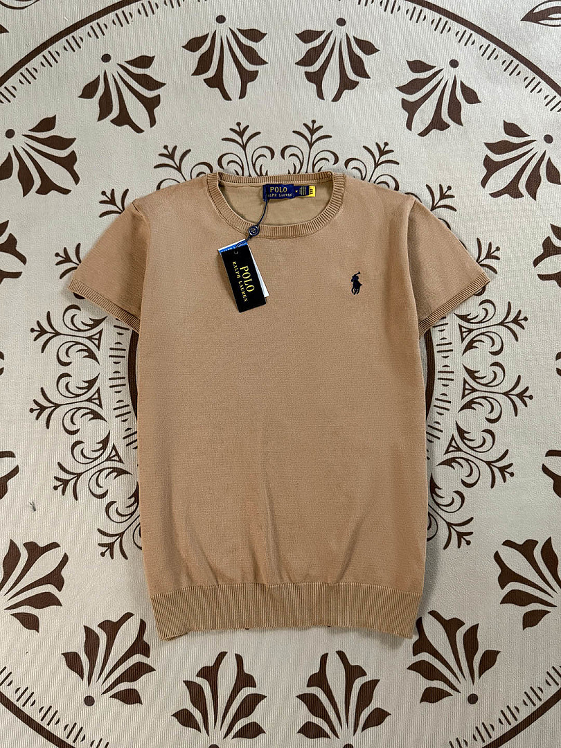 Ralph Lauren Ribbed Cotton Short Sleeve Sweater · A3074 — תמונה 25