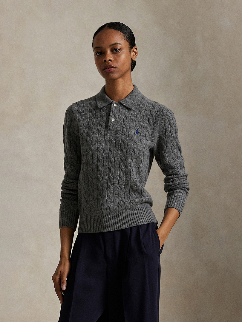 Polo Ralph Lauren Cable-Knit Polo Sweater · A2858 — תמונה 8