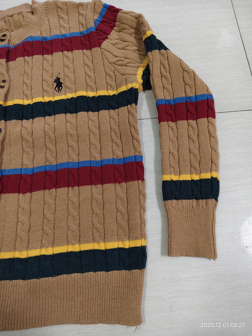 Ralph Lauren Stripe Cable Cardigan · A2780 — תמונה 5