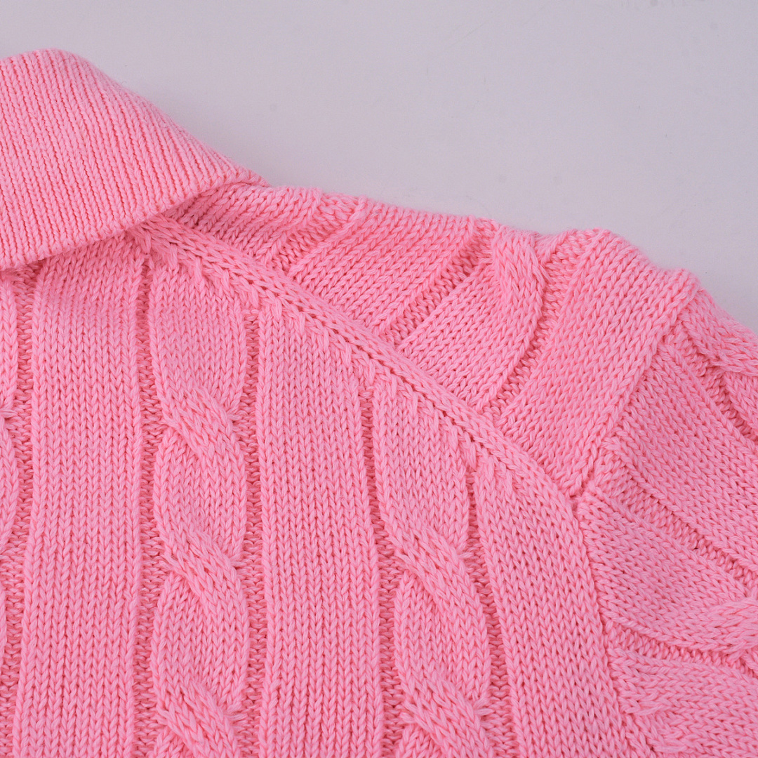 Ralph Lauren Cable-Knit Cotton Polo Sweater · A2569 — תמונה 23
