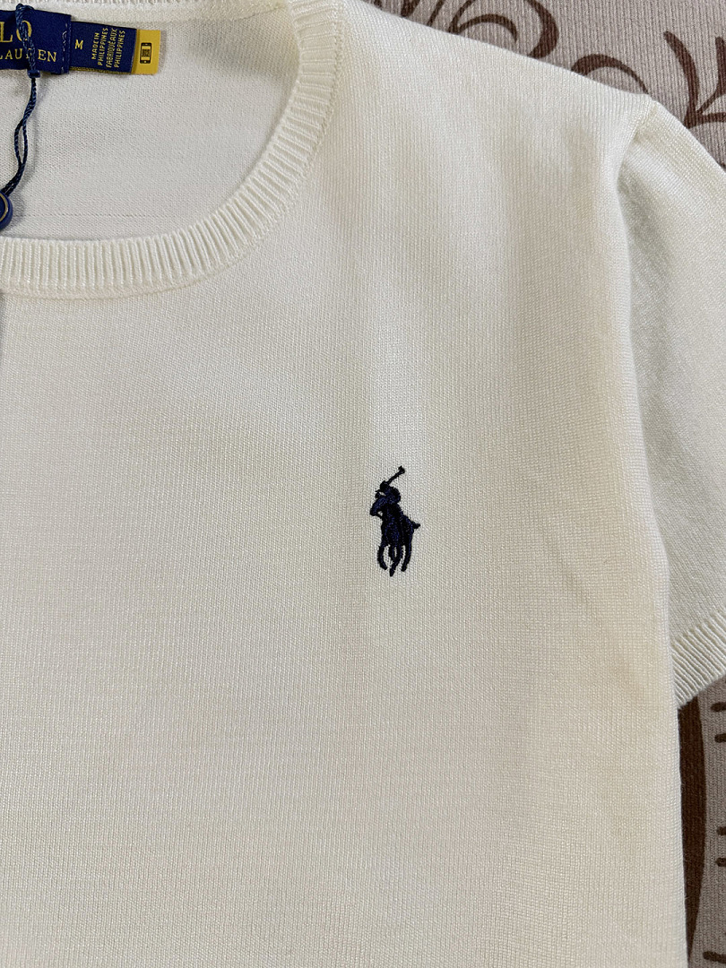 Ralph Lauren Ribbed Cotton Short Sleeve Sweater · A3074 — תמונה 11