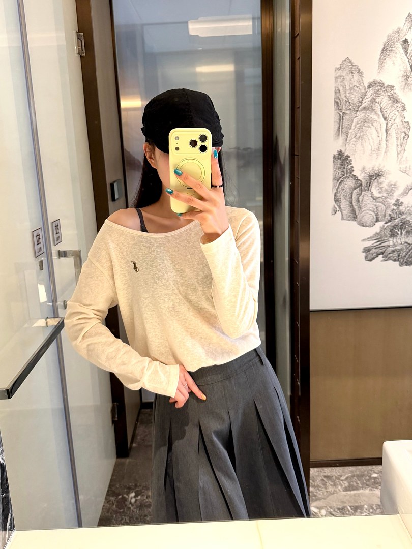 Ralph Lauren Shrunken Fit Jersey Long-Sleeve Tee · A3136 — תמונה 42