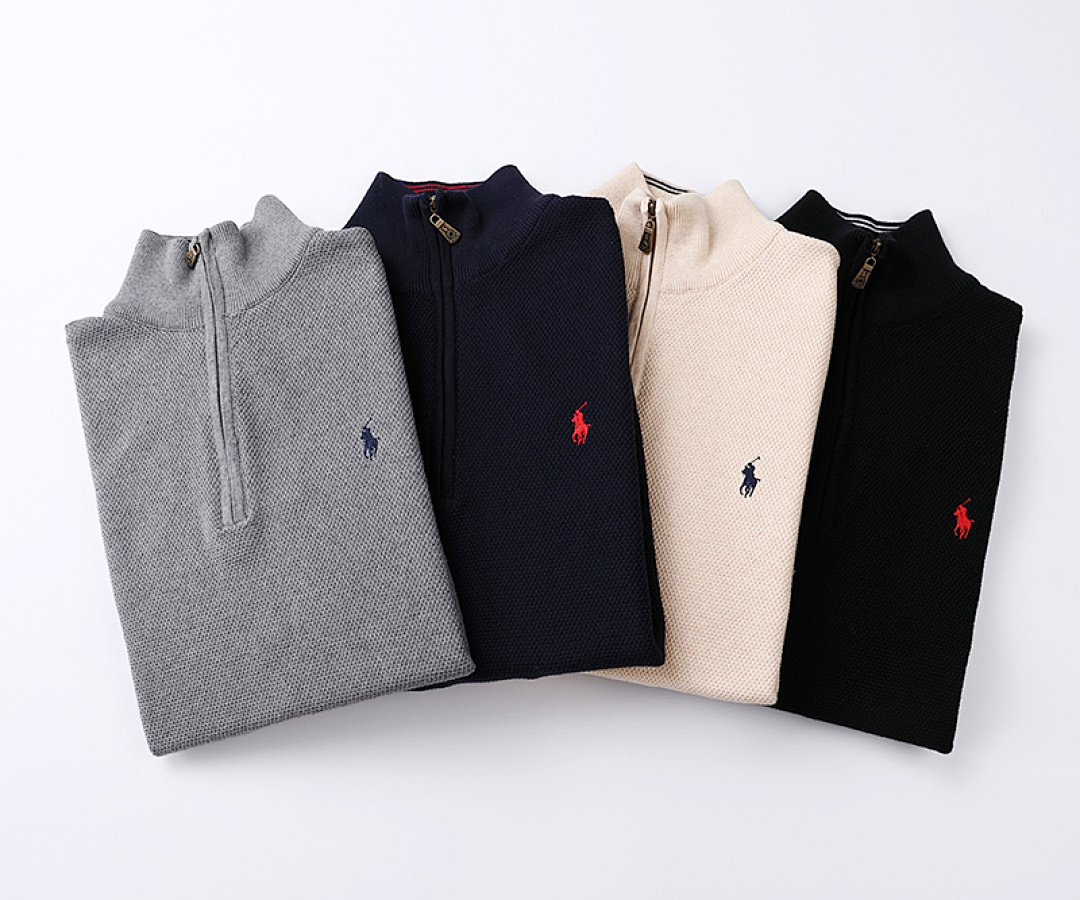 Ralph Lauren Mesh Knit Cotton Quarter-Zip Sweater · A528 — תמונה 29