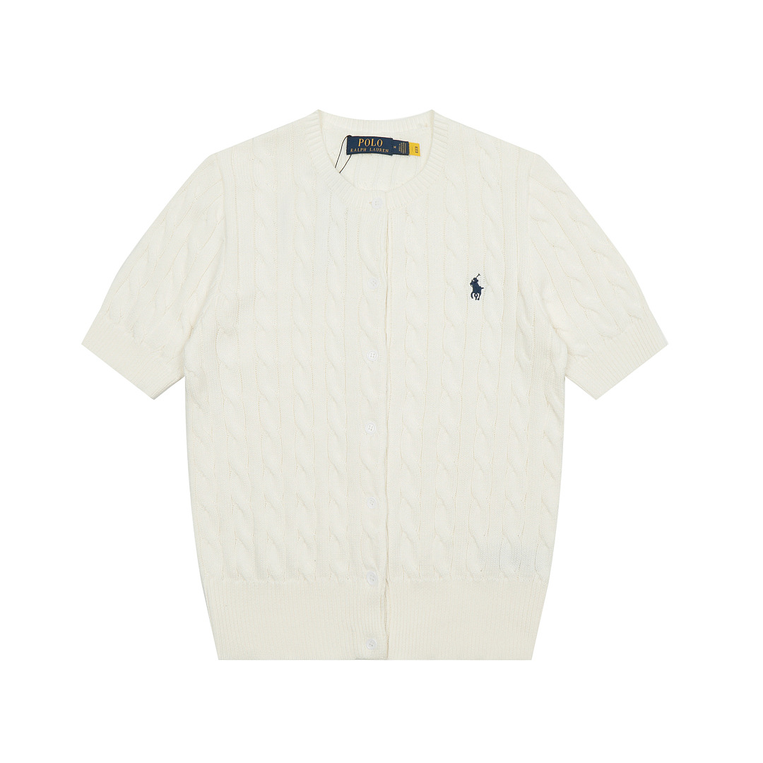 Ralph Lauren Cable-Knit Short-Sleeve Cardigan · A3123 — תמונה 13