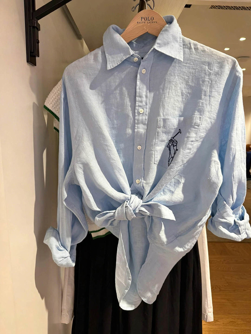 Polo Ralph Lauren Embroidered Big Pony Oversize Linen · A3085 — תמונה 3