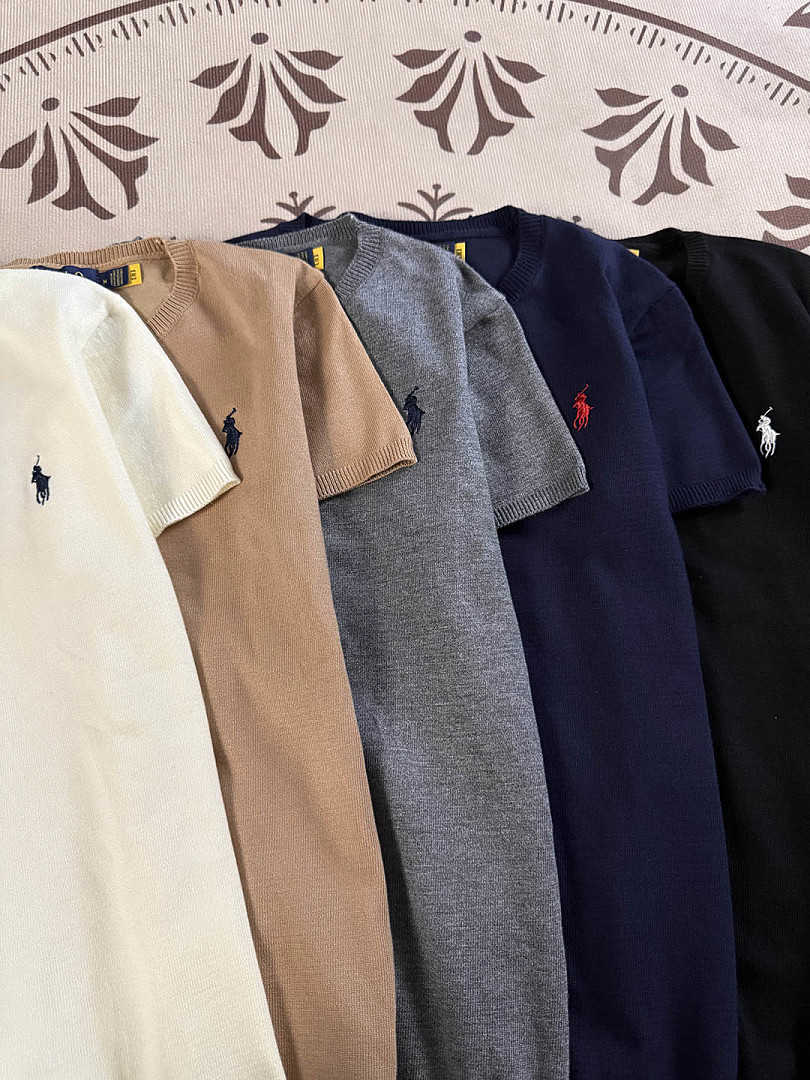 Ralph Lauren Ribbed Cotton Short Sleeve Sweater · A3074 — תמונה 29