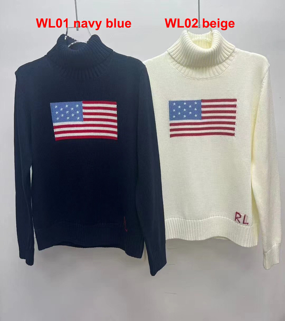 Ralph Lauren Flag Turtleneck Sweater · A2931