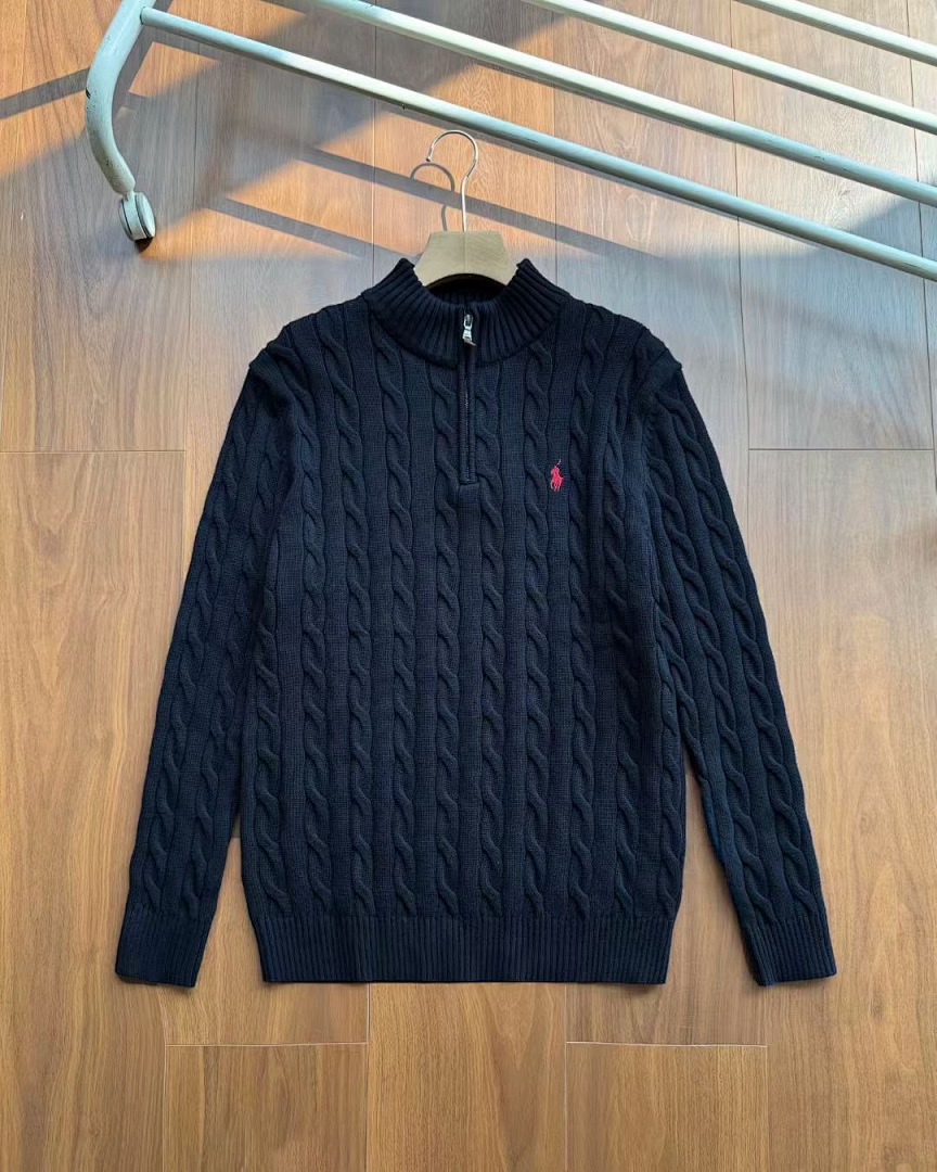 A2593 Rauph Lauren men sweater twist open collar — תמונה 20