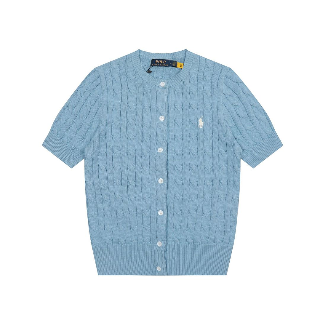 Ralph Lauren Cable-Knit Short-Sleeve Cardigan · A3123 — תמונה 10