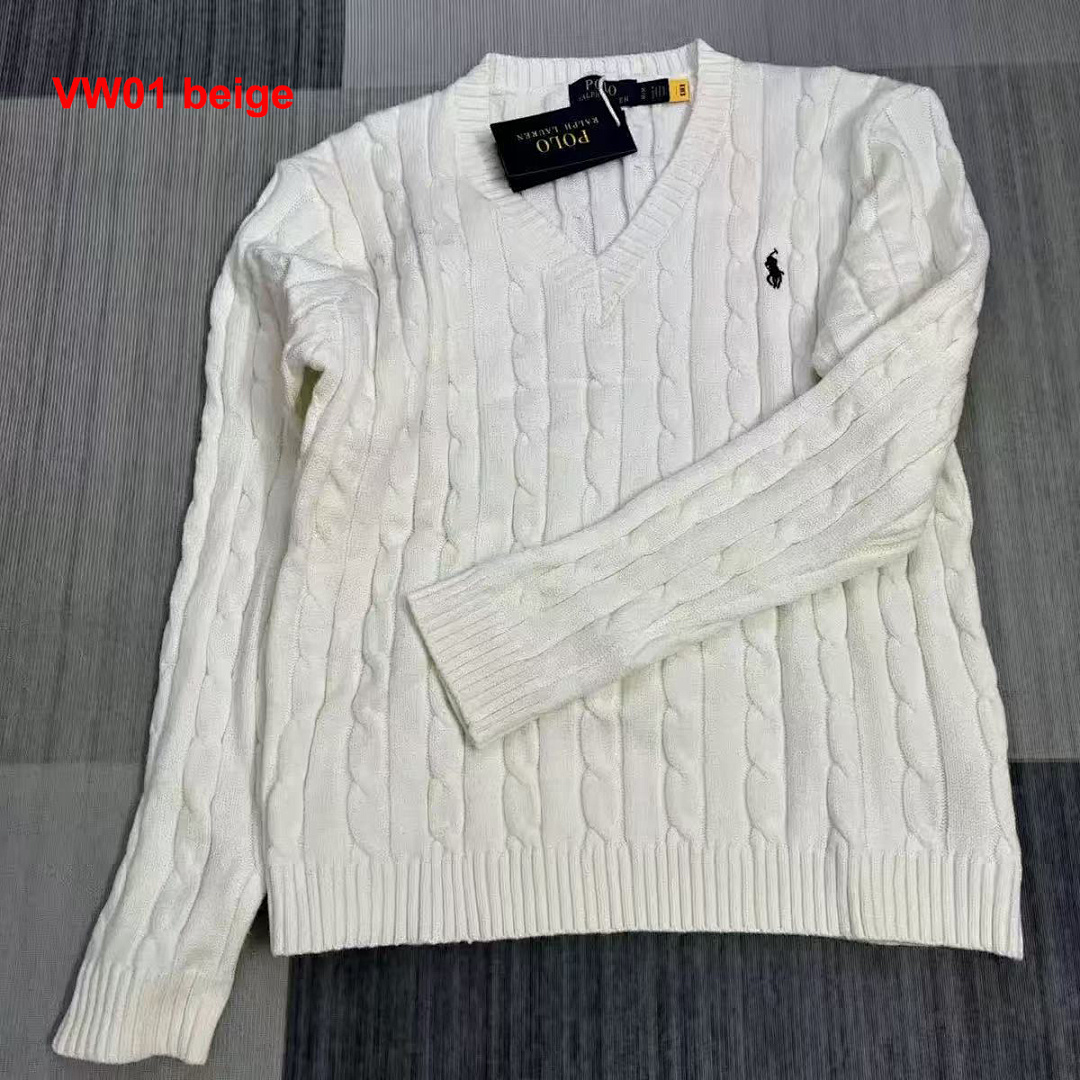 Ralph Lauren Cable-Knit Cotton V-Neck Sweater · A2865 — תמונה 10