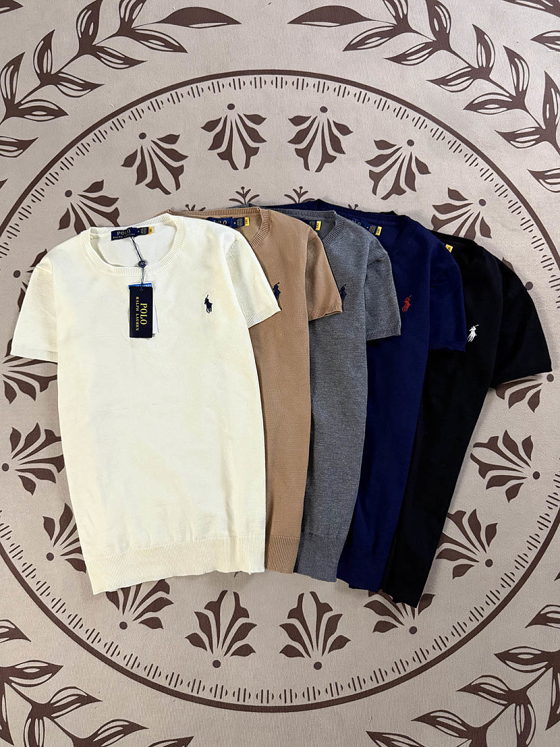 Ralph Lauren Ribbed Cotton Short Sleeve Sweater · A3074