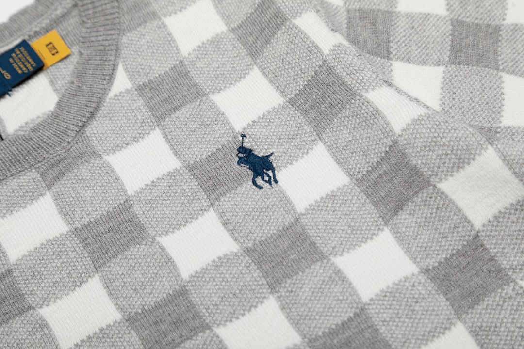 Ralph Lauren Gingham Cotton Short-Sleeve Sweater · A2340 — תמונה 5