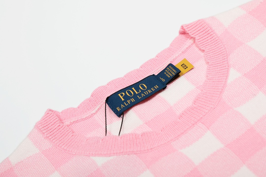 Ralph Lauren Gingham Cotton Short-Sleeve Sweater · A3130 — תמונה 8