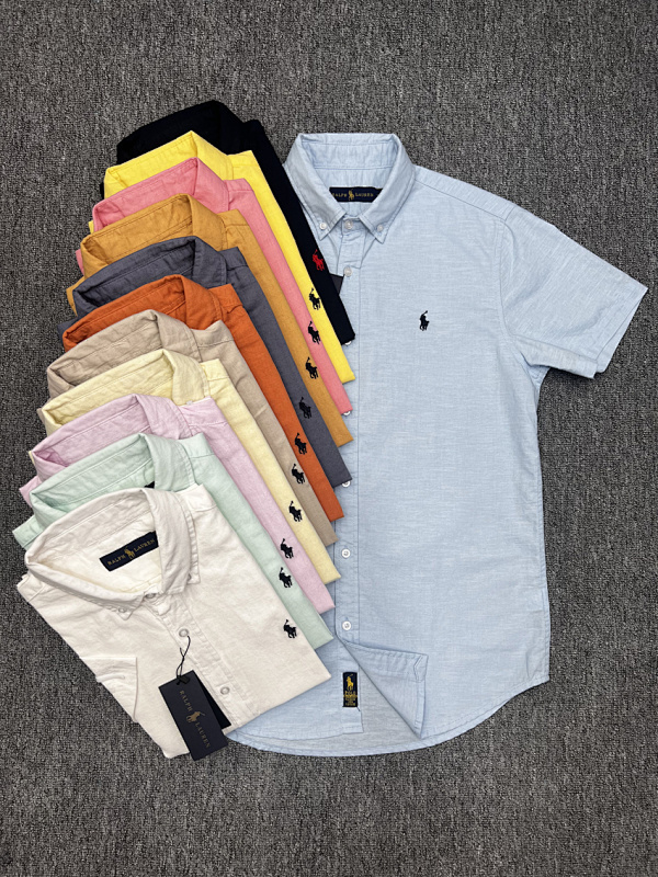 Ralph Lauren Cotton Oxford Short-Sleeve Shirt · A2392
