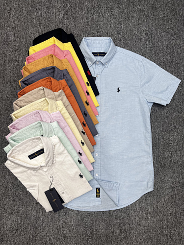 Ralph Lauren Cotton Oxford Short-Sleeve Shirt · A2392