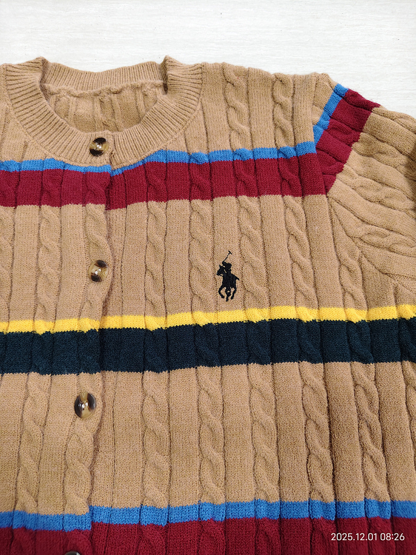 Ralph Lauren Stripe Cable Cardigan · A2780 — תמונה 8