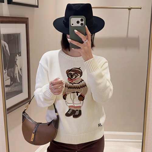 Ralph Lauren Polo Bear Cotton Crewneck Sweater · A3396